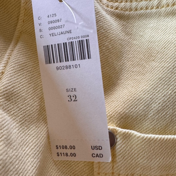 Anthropologie The Kit Regenerative Cotton Shorts by Pilcro Yellow Butter - Picture 13 of 16